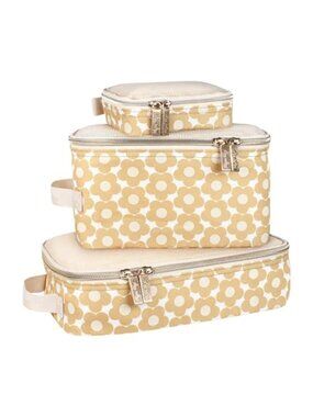 Travel Packing Cubes 3 Piece Luggage Organizer Set Mesh Zip Storage Bags